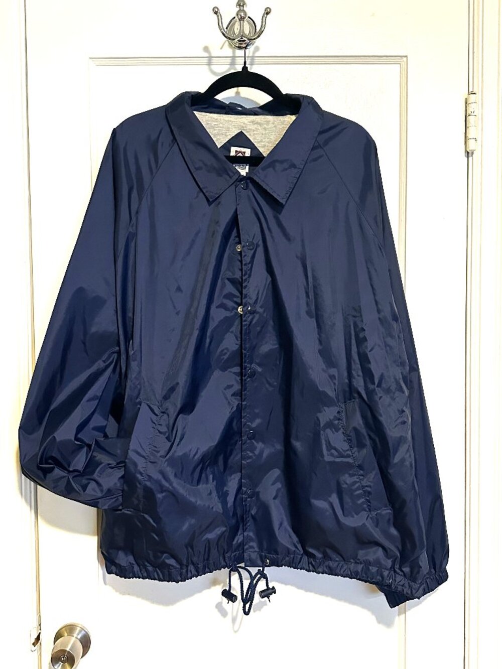 Vintage Franklin Sports Nylon Windbreaker Jacket - Navy Blue - Size XL